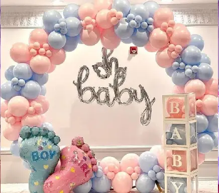 Baby shower balloon decoration